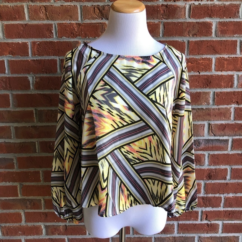 Fab'rik Geometric Print Top -‎ Size S